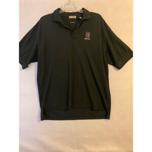 TPC  Golf Polo Shirt EAGLE Trace Black Size Large Adult Mens